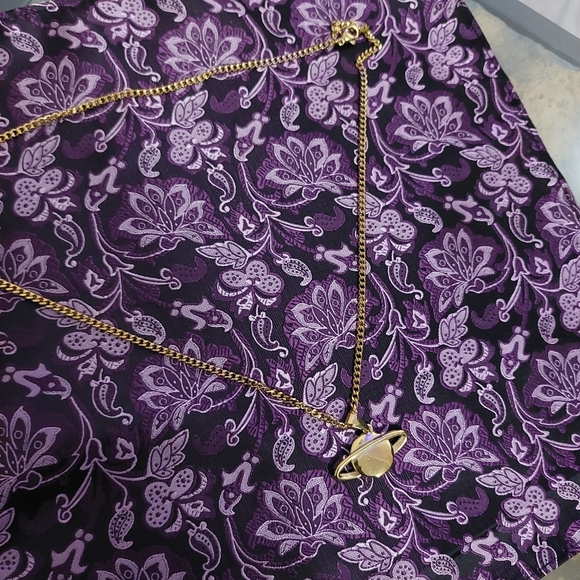 18K Gold Plated 🪐 Saturn Planet Pendant and 18K Gold Plated Miami Cuban Link - Picture 14 of 14